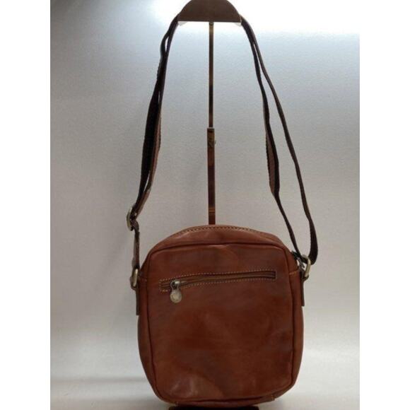 DEL BORGO ITALIAN LEATHER BROWN CROSSBODY BAG - Picture 5 of 13